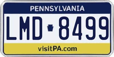 PA license plate LMD8499