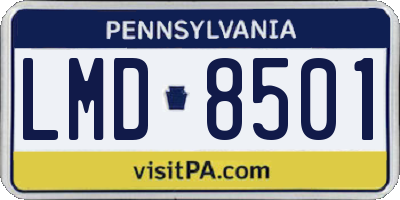 PA license plate LMD8501