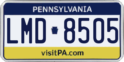 PA license plate LMD8505