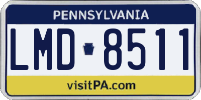 PA license plate LMD8511