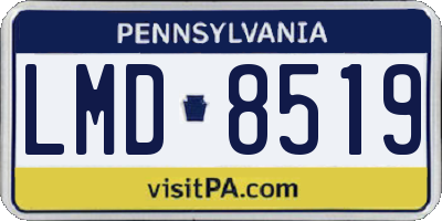 PA license plate LMD8519