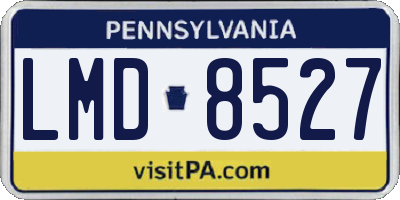 PA license plate LMD8527