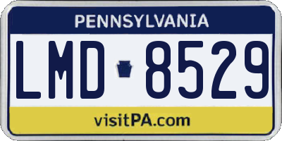 PA license plate LMD8529