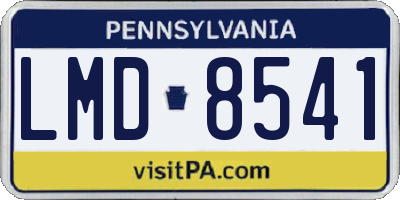 PA license plate LMD8541