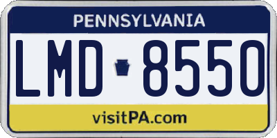 PA license plate LMD8550