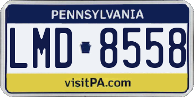 PA license plate LMD8558