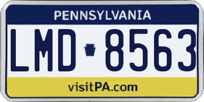 PA license plate LMD8563