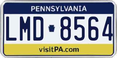 PA license plate LMD8564