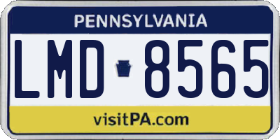 PA license plate LMD8565
