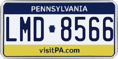PA license plate LMD8566