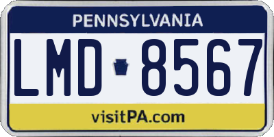 PA license plate LMD8567