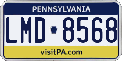 PA license plate LMD8568