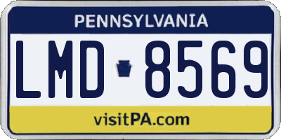 PA license plate LMD8569