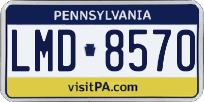 PA license plate LMD8570