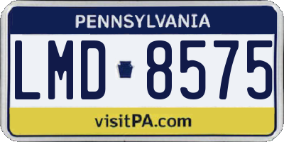 PA license plate LMD8575