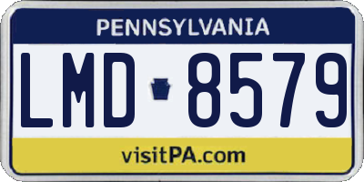 PA license plate LMD8579