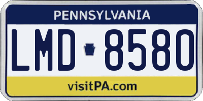 PA license plate LMD8580