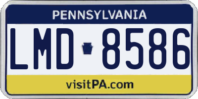 PA license plate LMD8586