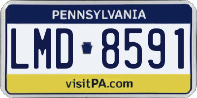 PA license plate LMD8591