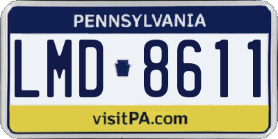 PA license plate LMD8611