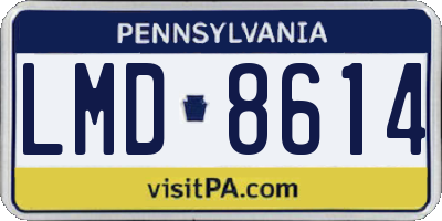 PA license plate LMD8614