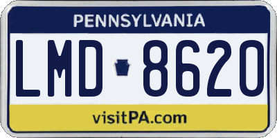 PA license plate LMD8620
