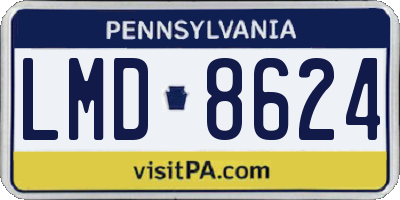 PA license plate LMD8624
