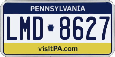 PA license plate LMD8627