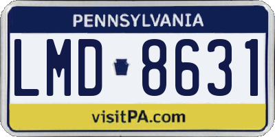 PA license plate LMD8631