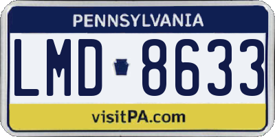 PA license plate LMD8633