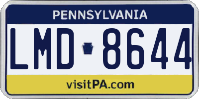 PA license plate LMD8644