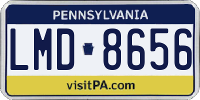 PA license plate LMD8656