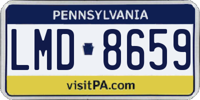 PA license plate LMD8659