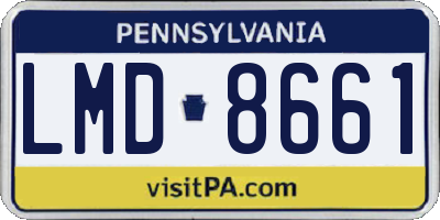 PA license plate LMD8661