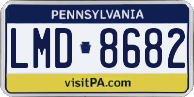 PA license plate LMD8682