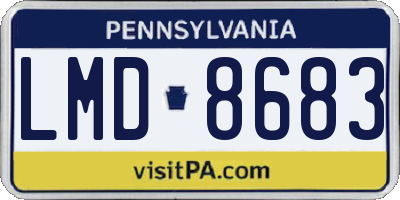 PA license plate LMD8683