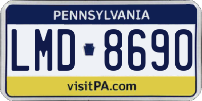 PA license plate LMD8690