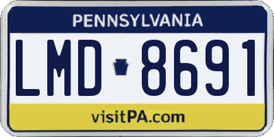PA license plate LMD8691