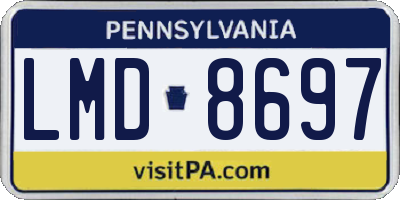 PA license plate LMD8697
