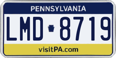 PA license plate LMD8719
