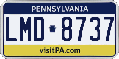PA license plate LMD8737