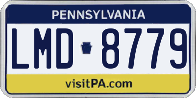 PA license plate LMD8779