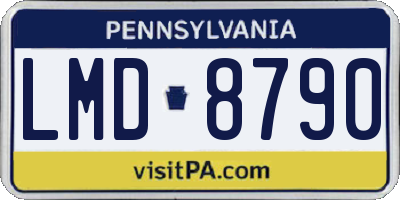 PA license plate LMD8790