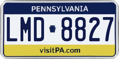 PA license plate LMD8827