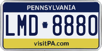 PA license plate LMD8880