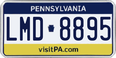 PA license plate LMD8895