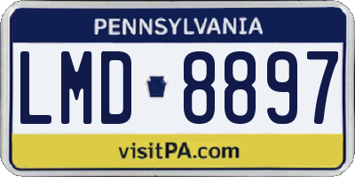 PA license plate LMD8897