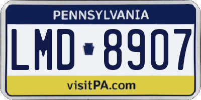 PA license plate LMD8907