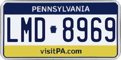 PA license plate LMD8969
