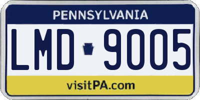 PA license plate LMD9005